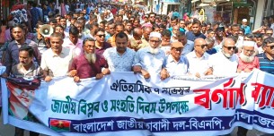 ভোলায় বর্ণাঢ্য আয়োজনে জাতীয়  বিপ্লব ও সংহতি দিবস পালিত