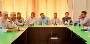 মনপুরায় বেড়িবাঁধ নির্মান কাজের অগ্রগতি, অবহিতকরন ও মতবিনিময় সভা