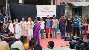 ভোলায় মাসিক কালীন স্বাস্থ্যসেবা বিষয়ক সচেতনতামূলক পথ নাটক অনুষ্ঠিত