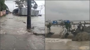 ভোলায় বাঁধ ভেঙে ২০ গ্রাম প্লাবিত, ক্ষতিগ্রস্ত ৫ শতাধিক ঘর