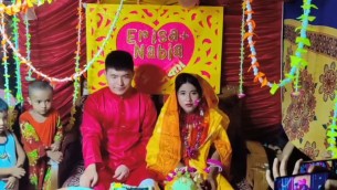 চীনের যুবক ভোলায় এসে বিয়ে করলেন বন্ধুর বোনকে