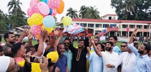 লালমোহনে ‘শহিদ আব্দুর রহিম স্মৃতি ফুটবল টুর্নামেন্টে’র উদ্বোধন
