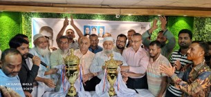 ভোলায় শহীদ আব্দুর রহিম স্মৃতি ফুটবল টুর্নামেন্টের জার্সি ও ট্রফি উন্মোচন
