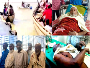 ভোলার মেঘনায় বালু উত্তোলনের প্রতিবাদ করায় হামলা গুলিবর্ষণ