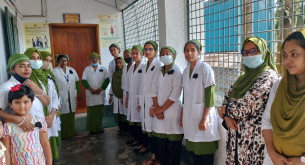 দৌলতখানে  নার্সদের কালো ব্যাজ ধারণ কর্মসূচি পালিত