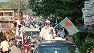 ভোলা-২ আসনে দাঁড়িপাল্লা প্রতীকের প্রার্থী ফজলুল করিমের মোটরসাইকেল শোডাউন