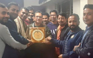 ভোলায় ডাঃ খালিদ হাসান অমিকে সংবর্ধনা