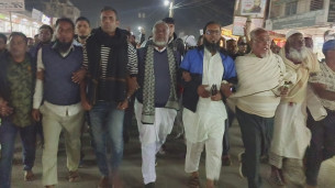 দৌলতখানে তফসিল ঘোষণার পর বিএনপির ধানের শীষে ভোট চেয়ে মিছিল