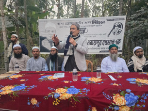 ভোলার ভেদুরিয়ায় হাতপাখার প্রার্থীর উঠান বৈঠক