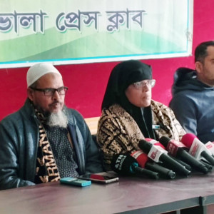 ছাত্রদল নেতাকে কুপিয়ে হত্যা ভোলায় সংবাদ সম্মেলনে দৃষ্টান্তমূলক শাস্তির বিচার দাবী