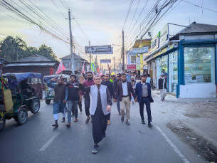 ভোলায় হাতপাখার গণজোয়ার ওবায়দুর রহমানের নেতৃত্বে বিশাল মিছিল ও গণসংযোগ