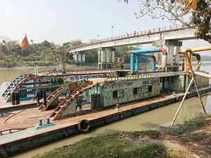 বোরহানউদ্দিনে তেঁতুলিয়া নদীতে অবৈধ বালু উত্তোলন করায় ৩ জনকে দণ্ড