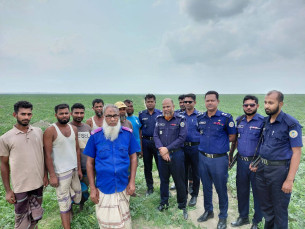 চরাঞ্চলের তরমুজ চাষীদের নিরাপত্তায় বোরহানউদ্দিন থানা পুলিশের বিশেষ পরিদর্শন