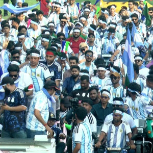 ভোলায় আর্জেন্টিনা সমর্থকদের মোটরসাইকেল শোভাযাত্রা