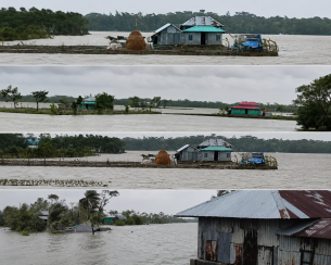 মনপুরার টানা বৃষ্টিতে জলাবদ্ধতা চরম দুর্ভোগে স্থানীয় বাসিন্দারা