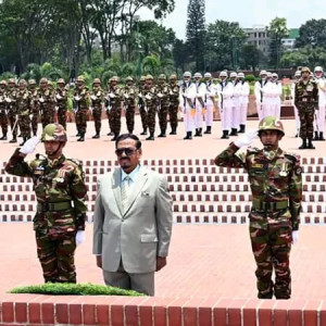 জাতীয় স্মৃতিসৌধে ভারপ্রাপ্ত রাষ্ট্রপতির শ্রদ্ধা নিবেদন