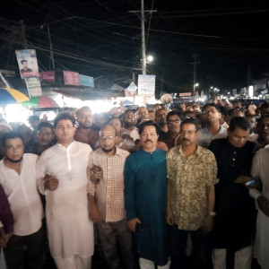স্পিকার হাফিজ উদ্দিন আহমেদ ভারপ্রাপ্ত রাষ্ট্রপতি হওয়ায় লালমোহনে আনন্দ মিছিল