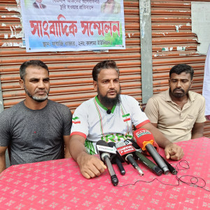 লালমোহনে বিএনপি অফিসে চুরির  ঘটনার প্রতিবাদে সংবাদ সম্মেলন