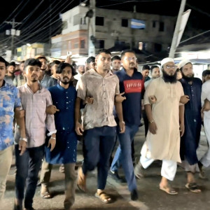 দৌলতখানে মাদক কারবারিদের গ্রেপ্তারের দাবিতে বিএনপির বিক্ষোভ মিছিল