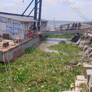 ভোলার ইলিশা লঞ্চঘাটে সিসি ব্লক ধ্বস