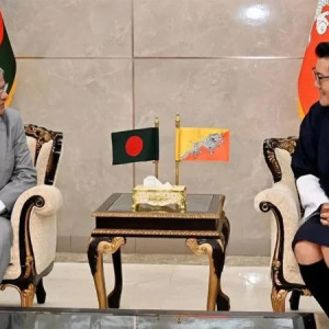ঢাকায় ভুটানের রাজার যাত্রাবিরতি, সৌজন্য সাক্ষাৎ করলেন রাষ্ট্রপতি