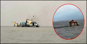ভোলার মেঘনায় ভয়াবহ ড্রেজারডুবি ৩ জন উদ্ধার নিখোঁজ-১