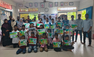 ভোলায় প্রতিবন্ধী শিশু-কিশোরদের চিত্রাঙ্কন প্রতিযোগিতা