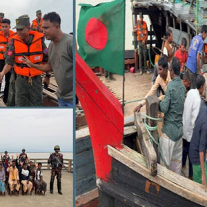 আরাকান আর্মির হাতে আটক ২৪ জেলেকে ফেরত আনল বিজিবি