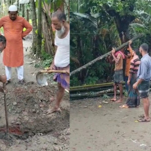 চরফ্যাসনে জলাবদ্ধতা নিরসন করলেন যুবদলের নেতা আতিক ওসমানি