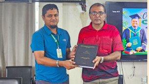 পিএইচডি ডিগ্রি অর্জন করায় ড.খলিলুর রহমানকে জিজেইউএসের সংবর্ধনা