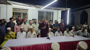 ভোলার ধনিয়ায় চেয়ারম্যান প্রার্থী বেলাল হোসেনের নির্বাচনী মতবিনিময় সভা