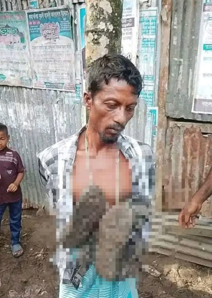 তজুমদ্দিনে ৮ বছরের শিশুকে ধর্ষণের অভিযোগ গণপিটুনির পর পুলিশের হেফাজতে গিয়াস