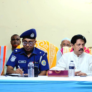 লালমোহনে অপরাধ প্রতিরোধ বিষয়ক সভা অনুষ্ঠিত